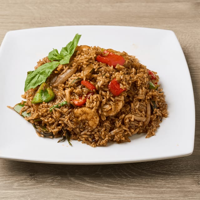 Spicy Basil Fried Rice.
